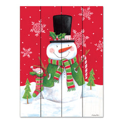 ART1312PAL - Baby in Stocking with Snowman - 12x16
