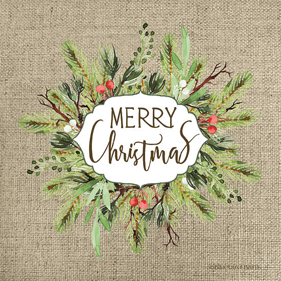 Bluebird Barn BLUE370 - BLUE370 - Merry Christmas Greenery II    - 12x12 Signs, Typography, Merry Christmas, Wreath, Christmas Ivy from Penny Lane