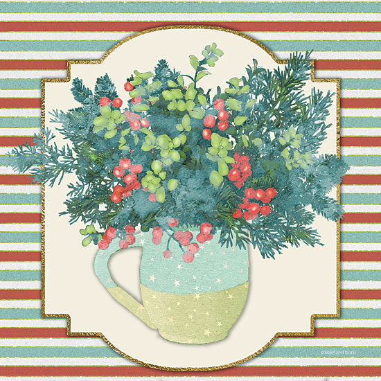 Bluebird Barn BLUE477 - BLUE477 - Evergreen Centerpiece I  - 12x12 Evergreen, Flowers, Cup from Penny Lane