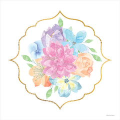 BLUE481 - Floral Center Flower    - 12x12