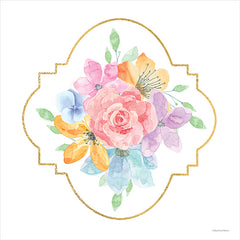 BLUE482 - Floral Center Rose     - 12x12