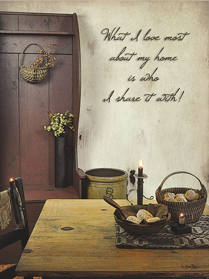 Susie Boyer BOY359 - What I Love Most - Still Life, Primitive, Table, Herbs, Candle from Penny Lane Publishing