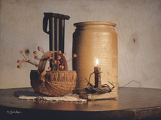 Susie Boyer BOY382 - Bittersweet Basket - Still Life, Candle, Crock, Bittersweet from Penny Lane Publishing