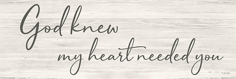 Susie Boyer BOY546A - BOY546A - God Knew - 36x12 God, Heart, Love, Calligraphy, Signs from Penny Lane