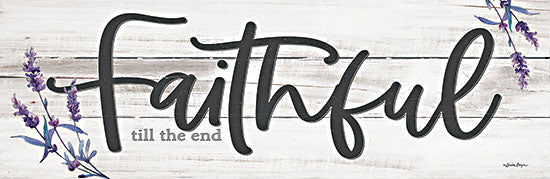Susie Boyer BOY595 - BOY595 - Faithful till the End - 18x6 Faithful till the End, Faithful, Lavender, Signs from Penny Lane