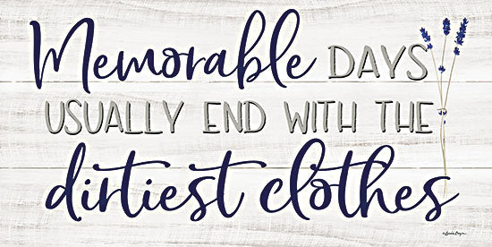 Susie Boyer BOY653 - BOY653 - Memorable Days - 18x9 Memorable Days, End with the Dirtiest Clothes, Laundry, Laundry Room, Lavender, Typography, Signs from Penny Lane