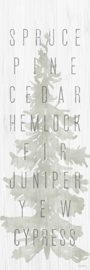 Lady Louise Designs BRO110B - BRO110B - Pine Types - 12x36 Pine Trees, Types of Pine Trees, Trees, Neutral Palette, Typography, Signs from Penny Lane