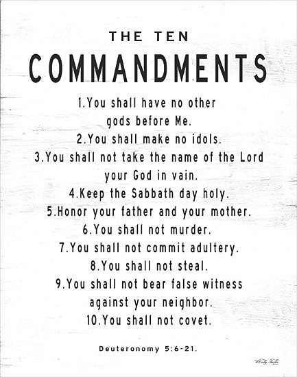 Cindy Jacobs CIN1804 - CIN1804 - The Ten Commandments - 12x16 Signs, Typography, The Ten Commandments from Penny Lane