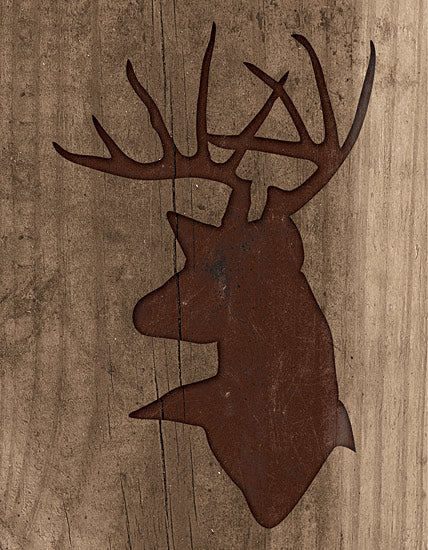 Dee Dee DD1618 - Mossy Deer Head Silhouette - Deer Head, Silhouette, Wood Planks from Penny Lane Publishing