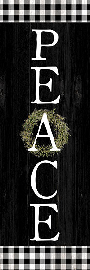 Dogwood Portfolio DOG205A - DOG205A - Peace Wreath - 12x36 Peace, Wreath, Greenery, Black & White Plaid, Signs from Penny Lane