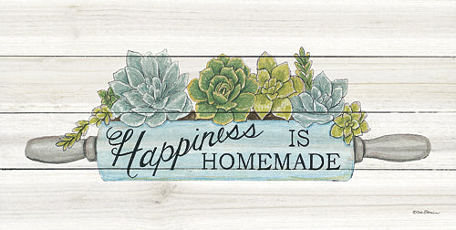 Deb Strain DS1496 - Happiness is Homemade Succulents - Succulents, Kitchen, Rolling Pin from Penny Lane Publishing