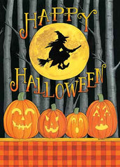 DS1868 - Full Moon Witch & Pumpkins - 12x16