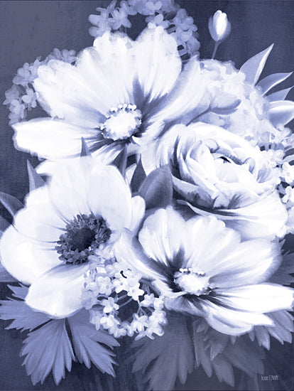 House Fenway FEN251 - FEN251 - Spring Harmony Navy Floral - 12x16 Flowers, Blue & White, Spring, Bouquet, Blooms from Penny Lane