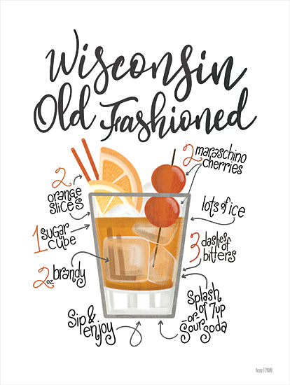 House Fenway FEN386 - FEN386 - Old Fashioned - 12x16 Old Fashioned, Cocktails, Recipes, Drinks, Signs from Penny Lane