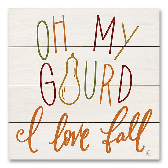 Fearfully Made Creations FMC303PAL - FMC303PAL - Oh My Gourd - I Love Fall - 12x12 I Love Fall, Autumn, Fall, Humorous, Typography, Signs from Penny Lane