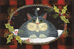 HILL674 - Red Plaid Cat - 18x12