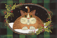 HILL675 - Green Plaid Cat - 18x12