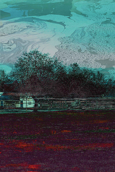 JG Studios JGS379 - JGS379 - Sunnyvale School      - 12x18 Abstract, Trees, House, Landscape from Penny Lane