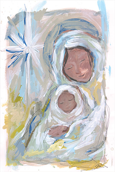 Jessica Mingo JM468 - JM468 - Mary - 12x18 Holidays, Christmas, Mary and Jesus, Nativity, Abstract from Penny Lane