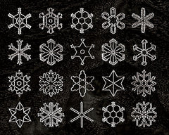 KAM786 - Vintage Snowflakes - 16x12