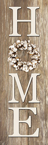 Lori Deiter LD1577 - Cotton Wreath Home - 8x24 Home, Cotton, Wreath, Wood from Penny Lane