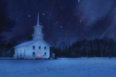 LD2204 - Starry Night Church - 18x12