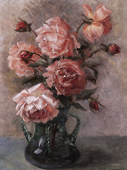 LET798 - Wild Roses in Ceramic Vase - 12x16