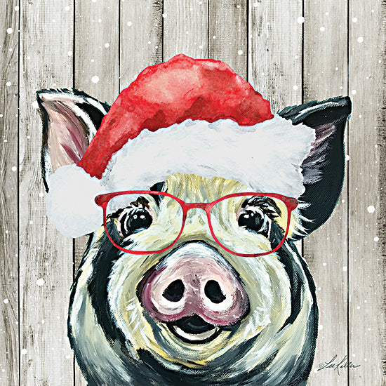 Lee Keller LK140 - LK140 - Christmas Pig II - 16x12 Christmas, Holidays, Pig, Whimsical from Penny Lane