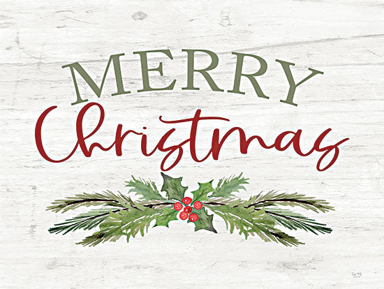 Lux + Me Designs LUX400 - LUX400 - Merry Christmas - 16x12 Merry Christmas, Holly and Berries, Calligraphy, Signs, Holidays from Penny Lane