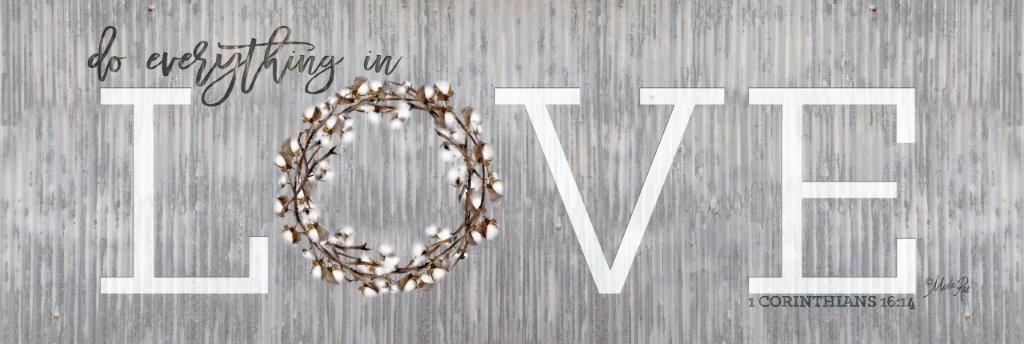 Marla Rae MAZ5017E - MAZ5017E - Love - Do Everything in Love - 36x12 Do Everything in Love, Love, Metal, Cotton, Wreath, Bible Verse, Corinthians, Religious from Penny Lane