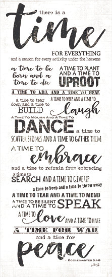 Marla Rae MAZ5598 - MAZ5598 - Time for Everything - 8x20 Time for Everything, Religious, Bible Verse, Typography, Black & White from Penny Lane