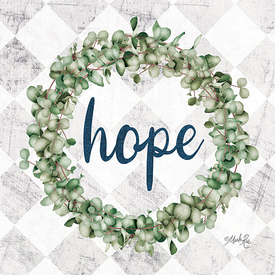 Marla Rae MAZ5683 - MAZ5683 - Hope Eucalyptus Wreath - 12x12 Hope, Eucalyptus Wreath, Wreath, Signs from Penny Lane