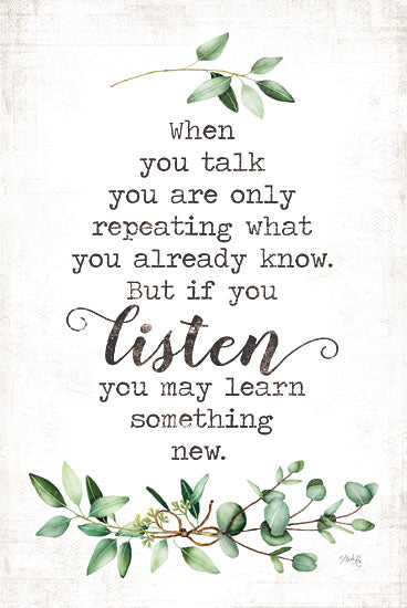 Marla Rae MAZ5724 - MAZ5724 - Listen and Learn    - 12x18 Listen and Learn, Eucalyptus, Signs from Penny Lane