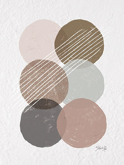 Marla Rae MAZ5799 - MAZ5799 - Circle Stack Abstract - 12x18 Abstract, Circles, Earth Tones, Contemporary from Penny Lane
