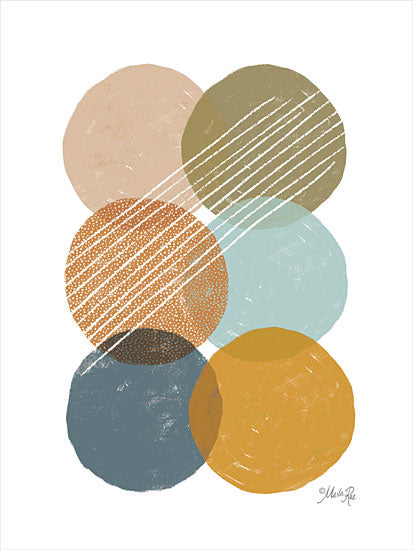 Marla Rae MAZ5846 - MAZ5846 - Circle Stack Abstract      - 12x18 Abstract, Circles, Earth Tones, Contemporary from Penny Lane