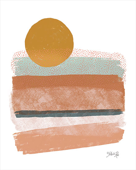 Marla Rae MAZ5847 - MAZ5847 - Striped Abstract 1     - 12x18 Abstract, Circles, Brush Strokes, Earth Tones, Contemporary from Penny Lane