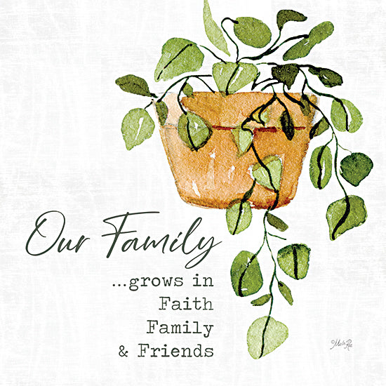 Marla Rae MAZ5856 - MAZ5856 - Our Family - 12x12 Our Family, Family, House Plants, Potted Plant, Typography, Signs from Penny Lane