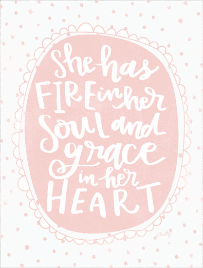 Misty Michelle MMD379 - MMD379 - Grace in Her Heart     - 12x16 Grace in Her Heart, Pink and White, Signs from Penny Lane