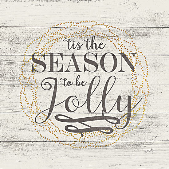Misty Michelle MMD418 - MMD418 - 'Tis the Season - 12x12 Tis the Season, Wreath, Shiplap Background, Rustic, Gold Beads, Calligraphy, Signs from Penny Lane