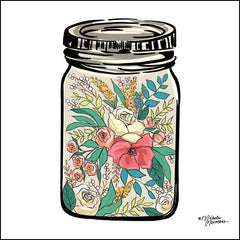 MN136 - Floral Jar - 12x12