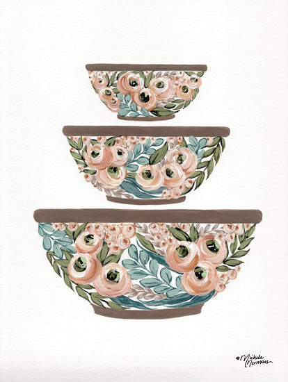 Michele Norman MN197 - MN197 - Floral Mixing Bowls       - 12x16 Kitchen, Mixing Bowls, Floral Bowls from Penny Lane