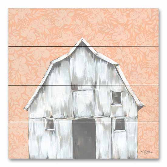 Michele Norman MN310PAL - MN310PAL - Peaches & Cream Barn - 12x12 Barn, Farm, Peach Background, Whimsical from Penny Lane