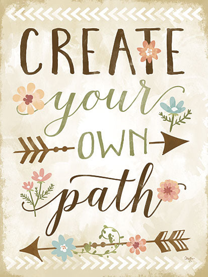 Mollie B. MOL1462 - Create Your Own Path - Path, Arrows, Flowers, Inspirational from Penny Lane Publishing