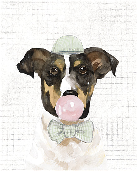 Masey St. Studios MS200 - MS200 - Dapper Pup - 12x16 Whimsical, Dog, Pets, Bow Tie, Cap, Bubble Gum from Penny Lane