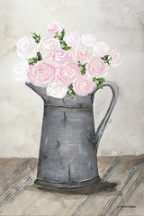 NOR151 - Galvanized Pitcher of Ranunculus - 12x18