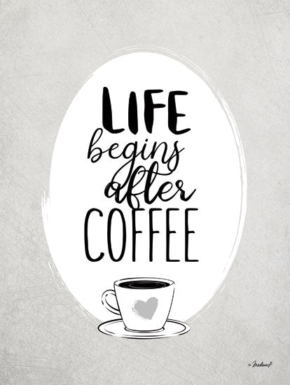 Martina Pavlova PAV343 - PAV343 - Life Begins After Coffee   - 12x16 Life Begins After Coffee, Coffee, Coffee Cup, Humorous, Kitchen, Signs from Penny Lane