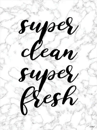 Martina Pavlova PAV386 - PAV386 - Super Clean - 12x16 Super Clean, Super Fresh, Bath, Bathroom, Calligraphy, Signs from Penny Lane