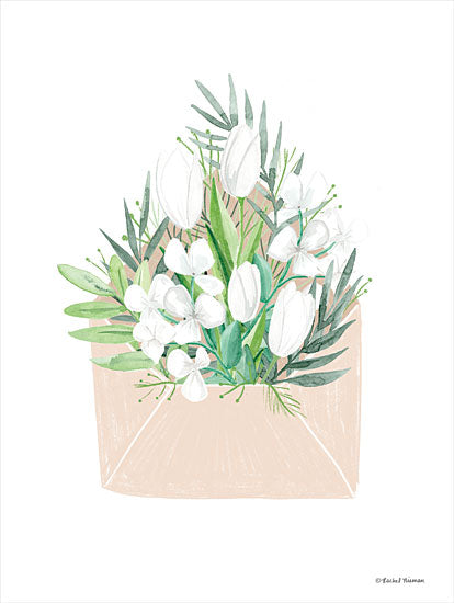 Rachel Nieman RN375 - RN375 - Flower Delivery - 12x16 Flowers, White Flowers, Envelope, Whimsical, Greenery from Penny Lane