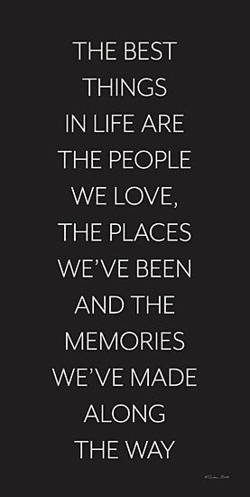Susan Ball SB1161 - SB1161 - Best Things in Life - 9x18 Inspirational, The Best Things in Life, Typography, Signs, Textual Art, Black & White from Penny Lane