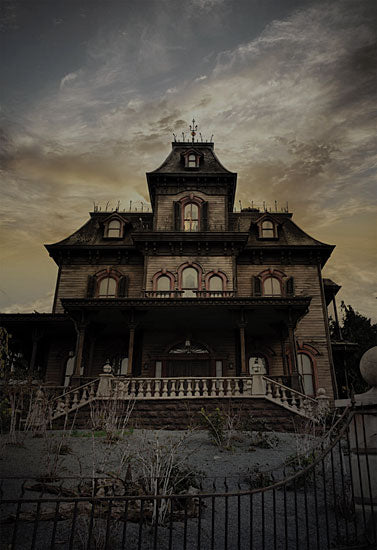 Susan Ball SB1245 - SB1245 - Creepy House - 12x18 Halloween, Haunted House, House, Fence, Fall, Photography from Penny Lane